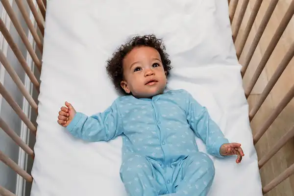 photo of baby in crib