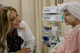 photo of doctor and child